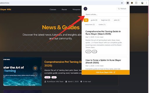 Rune Slayer Search  from Chrome web store to be run with OffiDocs Chromium online
