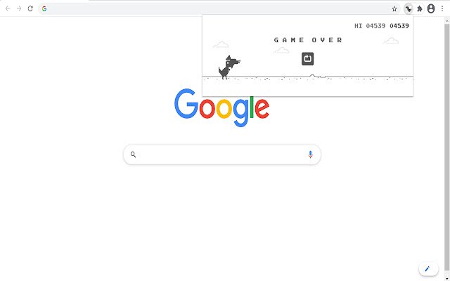 Running Dinosaur Game  from Chrome web store to be run with OffiDocs Chromium online