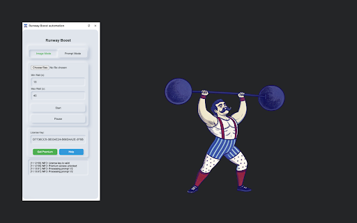 Runway Boost automation  from Chrome web store to be run with OffiDocs Chromium online