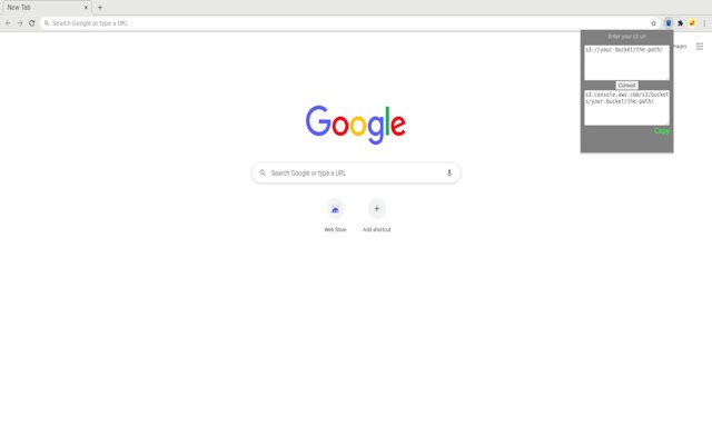 S3 URI Linker  from Chrome web store to be run with OffiDocs Chromium online