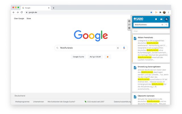 SABIO Integrator  from Chrome web store to be run with OffiDocs Chromium online