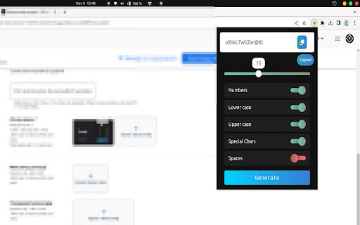 Safe Password Generator  from Chrome web store to be run with OffiDocs Chromium online