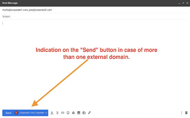 Safer Send Button  from Chrome web store to be run with OffiDocs Chromium online