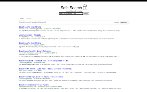 Safe Search Extension  from Chrome web store to be run with OffiDocs Chromium online