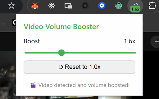 Safest Volume Booster  from Chrome web store to be run with OffiDocs Chromium online