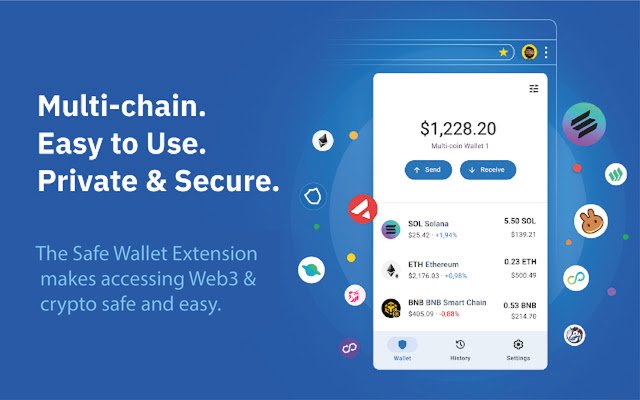 Safe Wallet de la boutique en ligne Chrome à exécuter avec OffiDocs Chromium en ligne