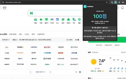 SafeWeb  from Chrome web store to be run with OffiDocs Chromium online