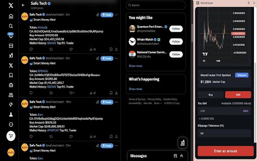 SafuSniper  from Chrome web store to be run with OffiDocs Chromium online