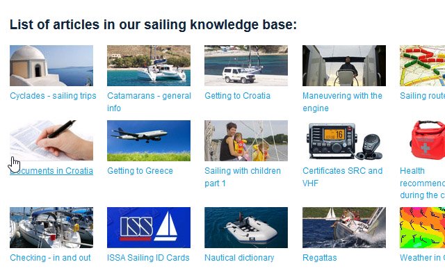 Sailing Knowledge: Yachting and Charter из интернет-магазина Chrome будет работать с OffiDocs Chromium online