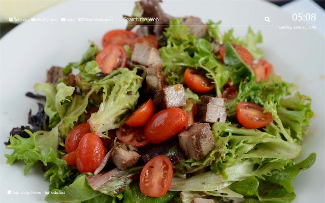 OffiDocs Chromium 온라인으로 실행할 Chrome 웹 스토어의 Salads Wallpaper HD 새 탭 테마