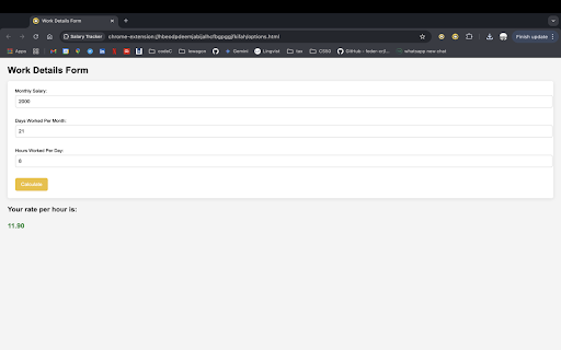 Salary Tracker  from Chrome web store to be run with OffiDocs Chromium online