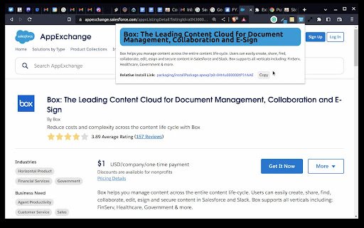 Salesforce AppExchange Listing Extender  from Chrome web store to be run with OffiDocs Chromium online
