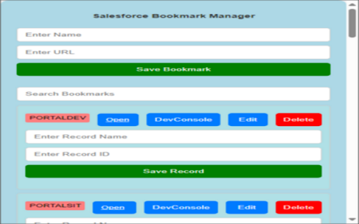 Salesforce Bookmark Manager  from Chrome web store to be run with OffiDocs Chromium online
