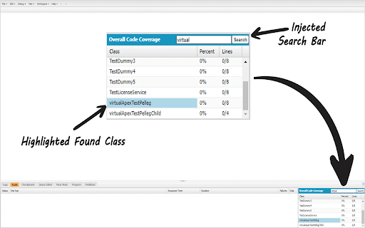 Salesforce Code Coverage Navigator  from Chrome web store to be run with OffiDocs Chromium online