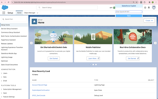 Salesforce Copilot  from Chrome web store to be run with OffiDocs Chromium online