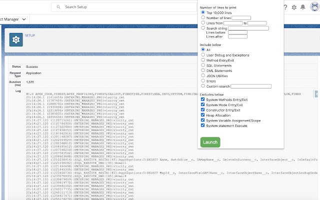 ক্রোম ওয়েব স্টোর থেকে Salesforce ডিবাগ লগ ভিউয়ার OffiDocs Chromium-এর সাথে অনলাইনে চালানো হবে