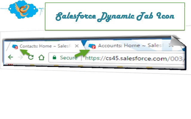 Salesforce Dynamic Tab Icon מחנות האינטרנט של Chrome להפעלה עם OffiDocs Chromium באינטרנט