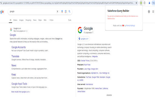 Salesforce Query Builder  from Chrome web store to be run with OffiDocs Chromium online