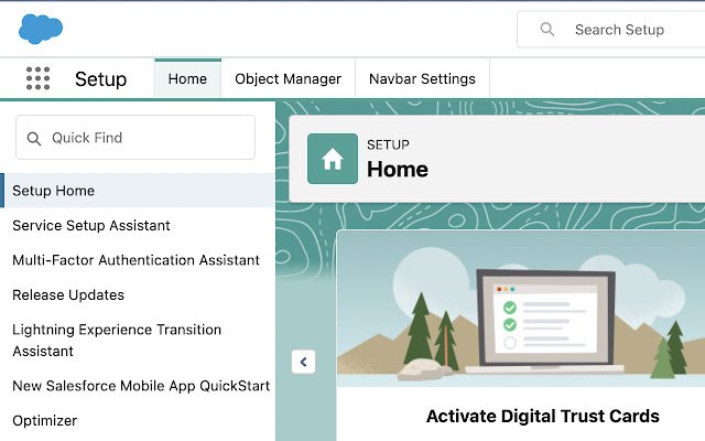 Salesforce smart setup navigation  from Chrome web store to be run with OffiDocs Chromium online