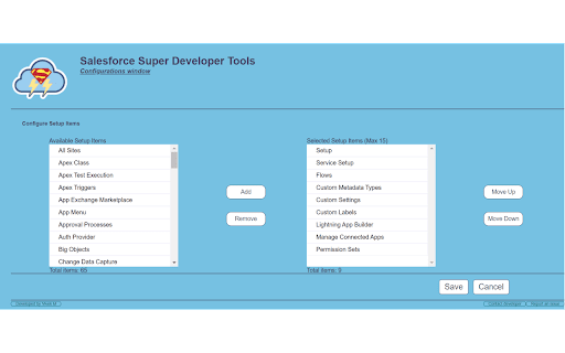 Salesforce Super Developer Tools  from Chrome web store to be run with OffiDocs Chromium online