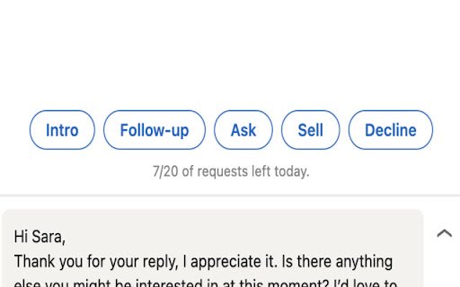 SalesHelper for LinkedIn  from Chrome web store to be run with OffiDocs Chromium online