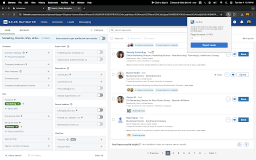 SalesNav Exporter  from Chrome web store to be run with OffiDocs Chromium online SalesNav Exporter  from Chrome web store to be run with OffiDocs Chromium online