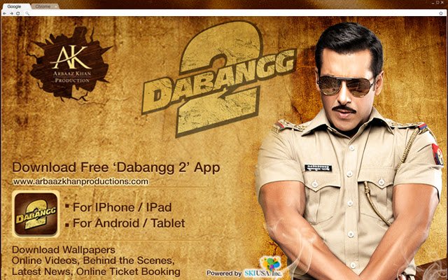 Salman Khan (1366x768) Dabangg2 de Chrome web store para ejecutarse con OffiDocs Chromium en línea