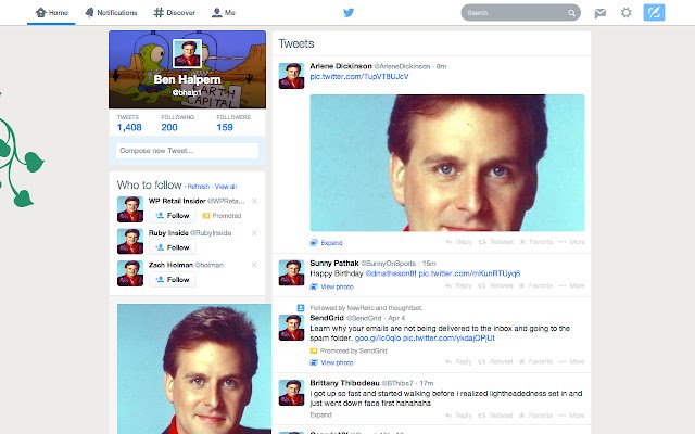 Same Picture of Dave Coulier  from Chrome web store to be run with OffiDocs Chromium online