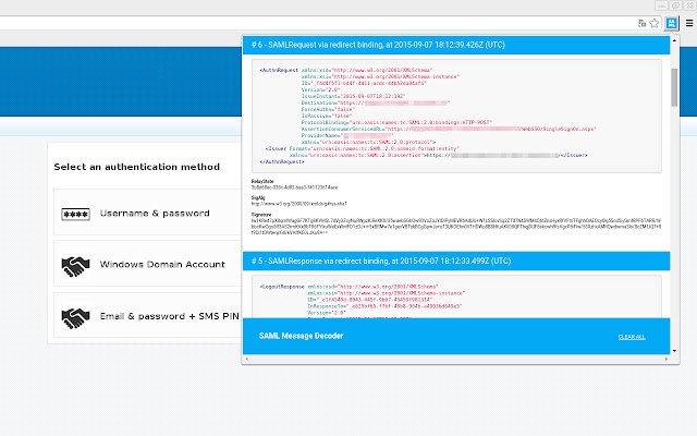SAML Message Decoder  from Chrome web store to be run with OffiDocs Chromium online