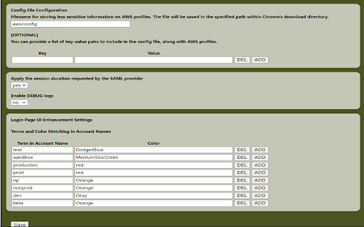 SAML to AWS STS Keys Conversion Multi Profile  from Chrome web store to be run with OffiDocs Chromium online