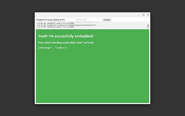 Sample Appview Host mula sa Chrome web store na tatakbo sa OffiDocs Chromium online