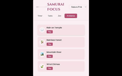 Samurai Focus  from Chrome web store to be run with OffiDocs Chromium online