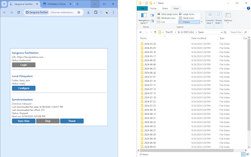 Sangoma FaxStation Direct  from Chrome web store to be run with OffiDocs Chromium online