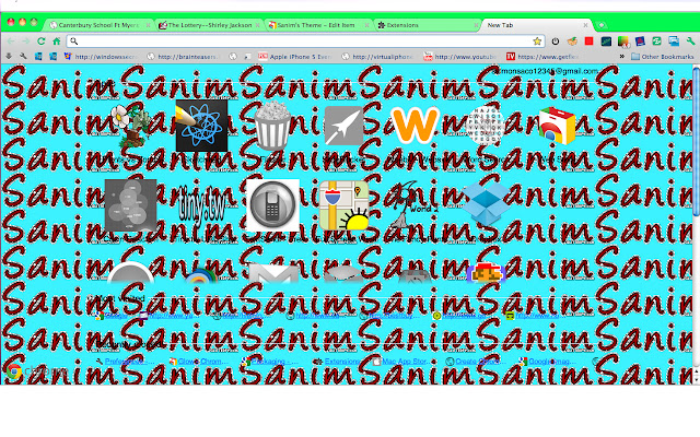 Chủ đề Sanims từ cửa hàng Chrome trực tuyến sẽ được chạy với OffiDocs Chromium trực tuyến