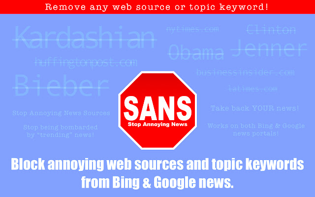 SANS Stop Annoying News  from Chrome web store to be run with OffiDocs Chromium online SANS Stop Annoying News  from Chrome web store to be run with OffiDocs Chromium online