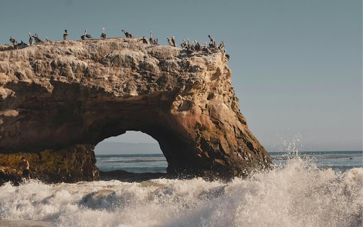 Santa Cruz Beach, California Beautiful Rock  from Chrome web store to be run with OffiDocs Chromium online
