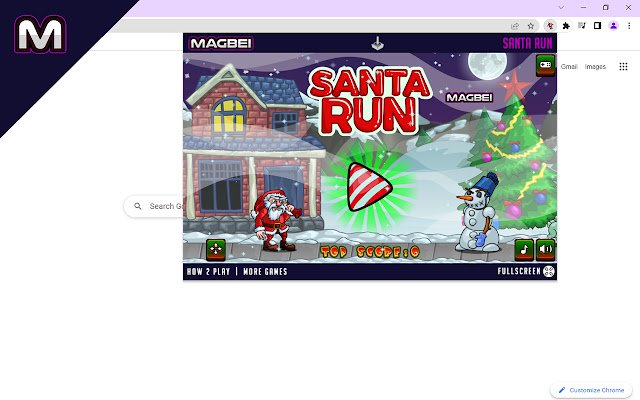 Santa Run Game פועל במצב לא מקוון מחנות האינטרנט של Chrome להפעלה עם OffiDocs Chromium באינטרנט