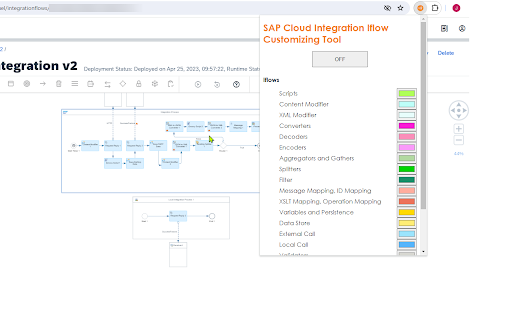 SAP Cloud Integration Iflow Customizing Tool  from Chrome web store to be run with OffiDocs Chromium online