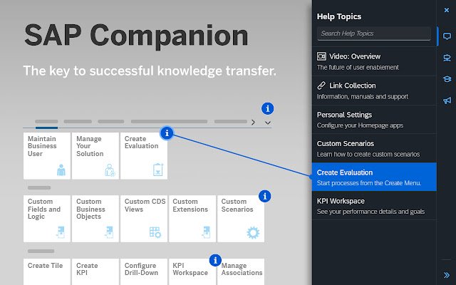 SAP Companion із веб-магазину Chrome, який можна запускати з OffiDocs Chromium онлайн