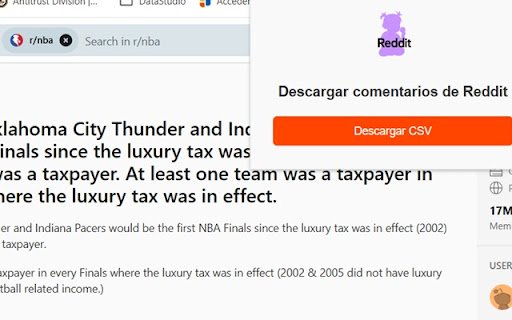 Sara scrapea Reddit  from Chrome web store to be run with OffiDocs Chromium online