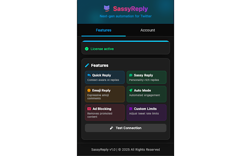 SassyReply  from Chrome web store to be run with OffiDocs Chromium online