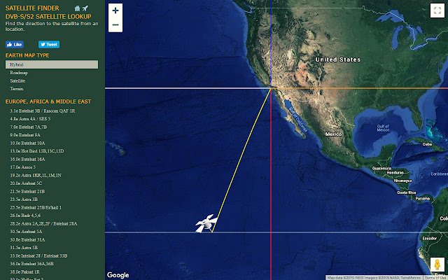 Satellite Finder dal Chrome Web Store da eseguire con OffiDocs Chromium online