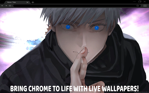 Satoru Gojo Anime Jujutsu Kaisen Live Wallpaper  from Chrome web store to be run with OffiDocs Chromium online