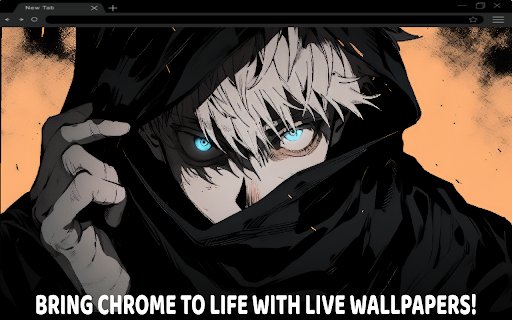 Satoru Gojo Iconic Live Wallpaper  from Chrome web store to be run with OffiDocs Chromium online