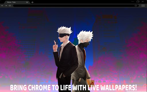 Satoru Gojo Kakashi Live Wallpaper  from Chrome web store to be run with OffiDocs Chromium online