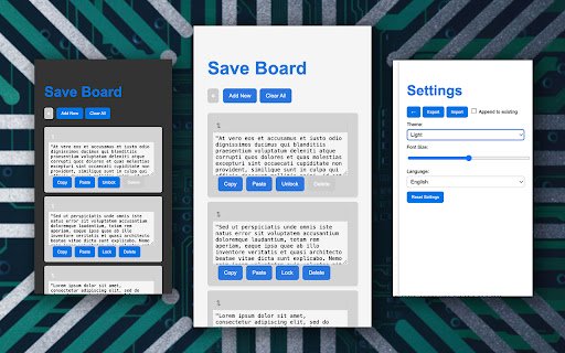 Save Board  from Chrome web store to be run with OffiDocs Chromium online