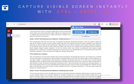 SaveFullPage Full Page Screenshot Tool  from Chrome web store to be run with OffiDocs Chromium online