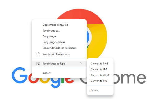 Save images as Type  from Chrome web store to be run with OffiDocs Chromium online