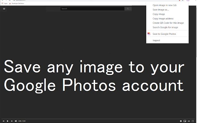 Resmi OffiDocs Chromium çevrimiçi ile çalıştırılmak üzere Chrome web mağazasından Google Fotoğraflar'a Kaydet