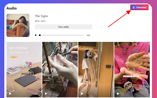 SaveInta Save Video  Photo  from Chrome web store to be run with OffiDocs Chromium online